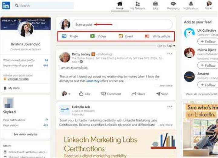 Can planoly post to linkedin?