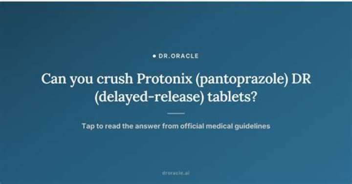 Can you crush protonix?