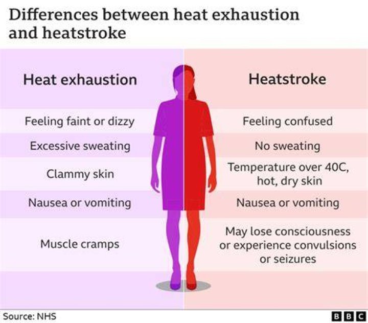 Does heat stroke cause fever?