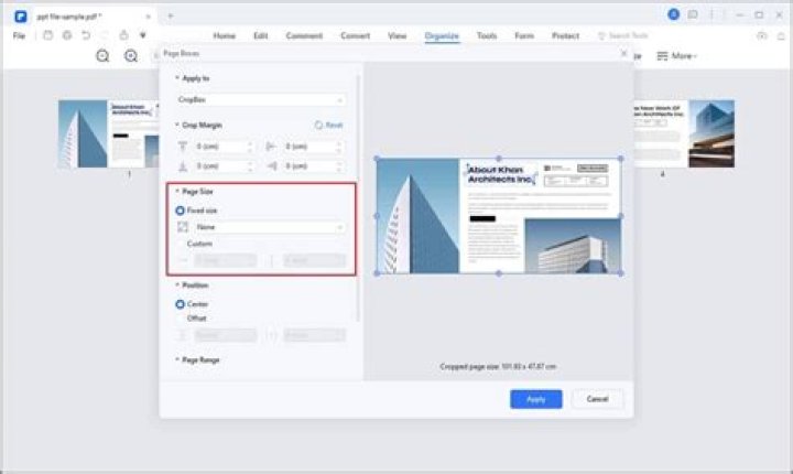 How to redimension a pdf?