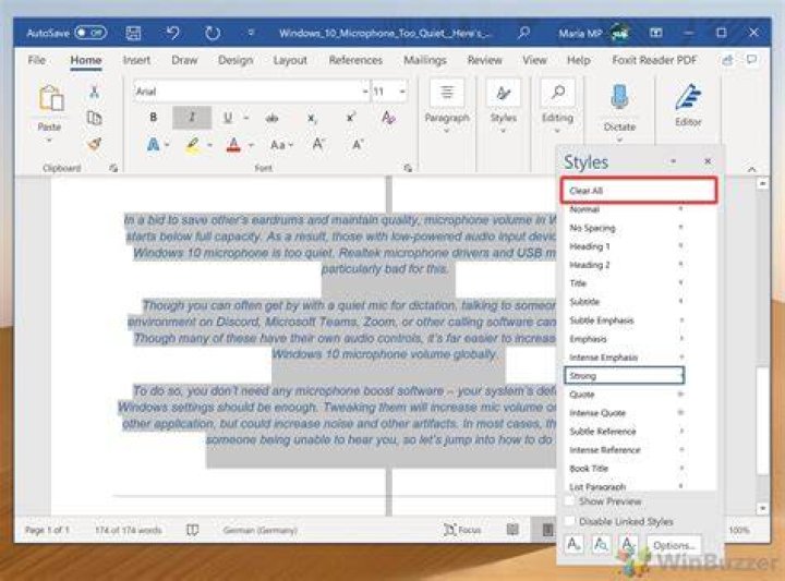 How to remove from word?