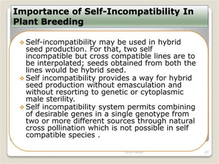 Incompatibility in plant breeding?