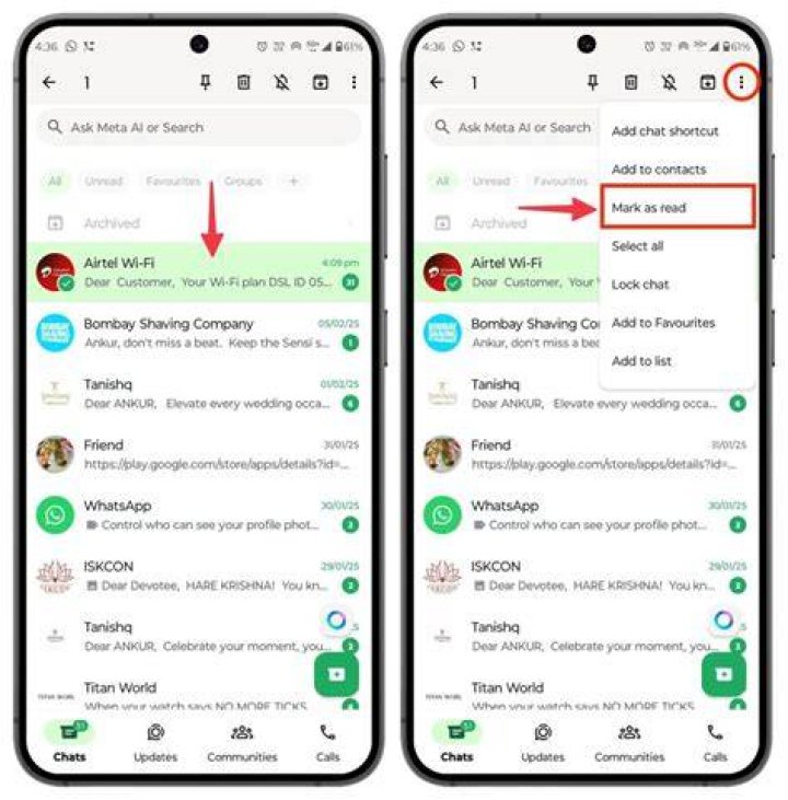 On whatsapp what does unread mean?