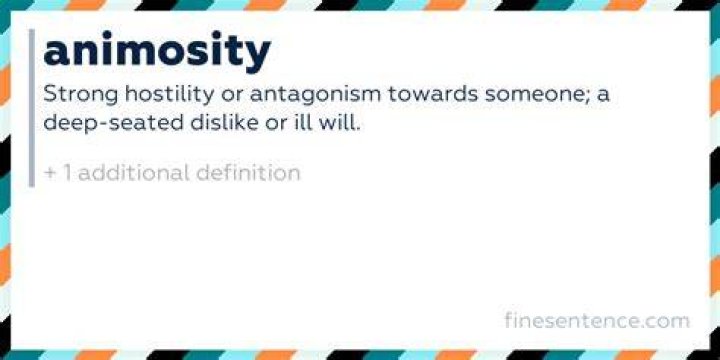 Was does animosity mean?