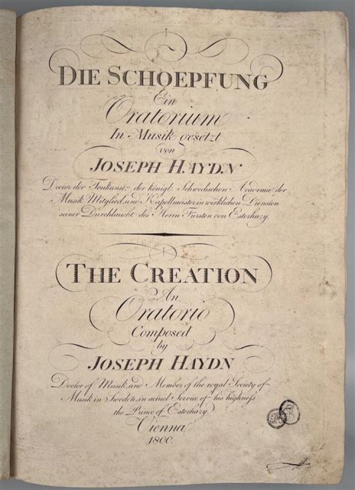 What composer created the oratorio the creation?