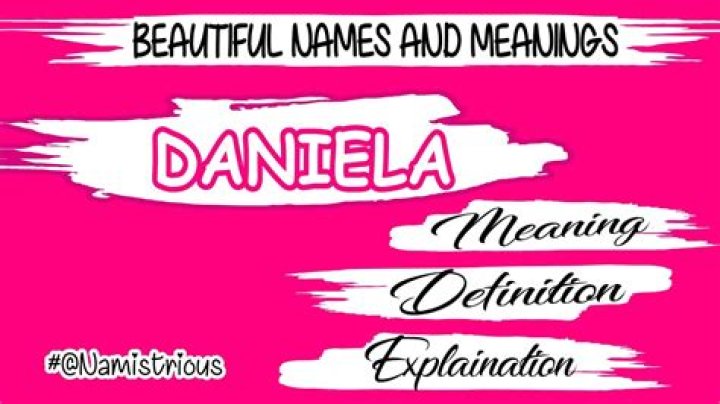What does daniela mean?