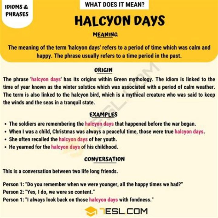 What does halcyon mean?