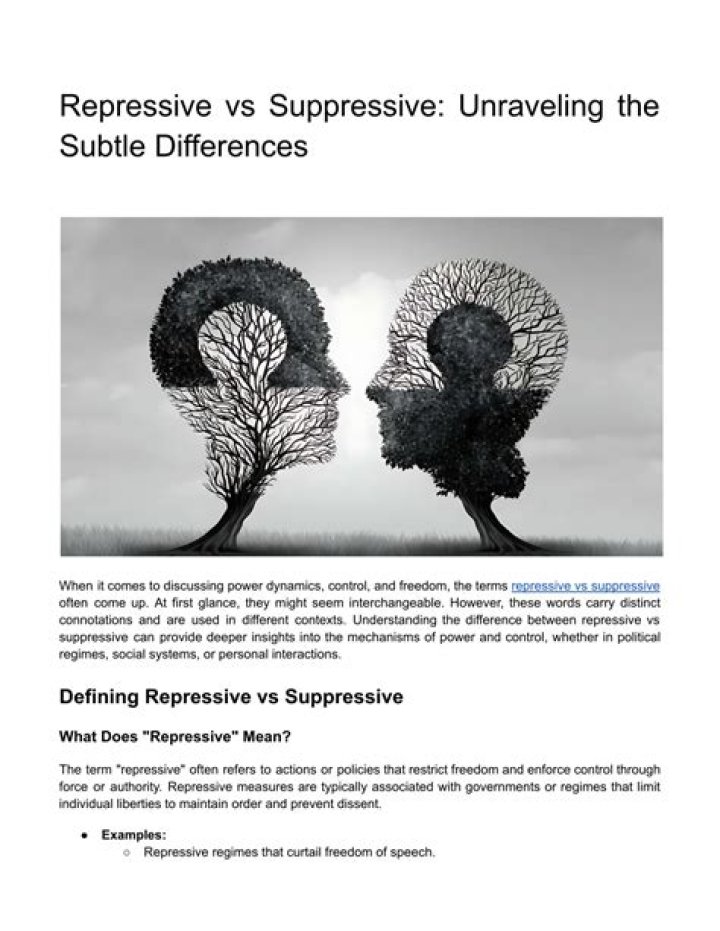 What does repressive meaning?