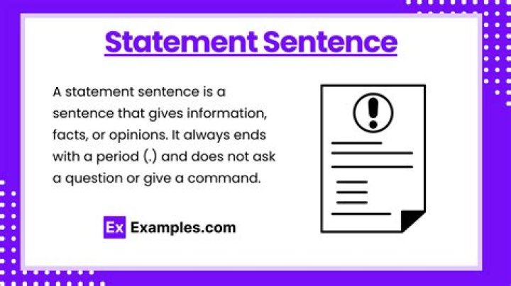 What does statement mean?