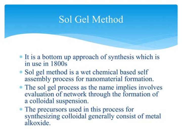 What is the sol-gel process?