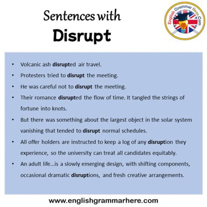 Whats a different word for disrupt?