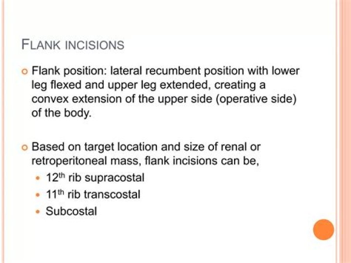 Whats a flank incision?