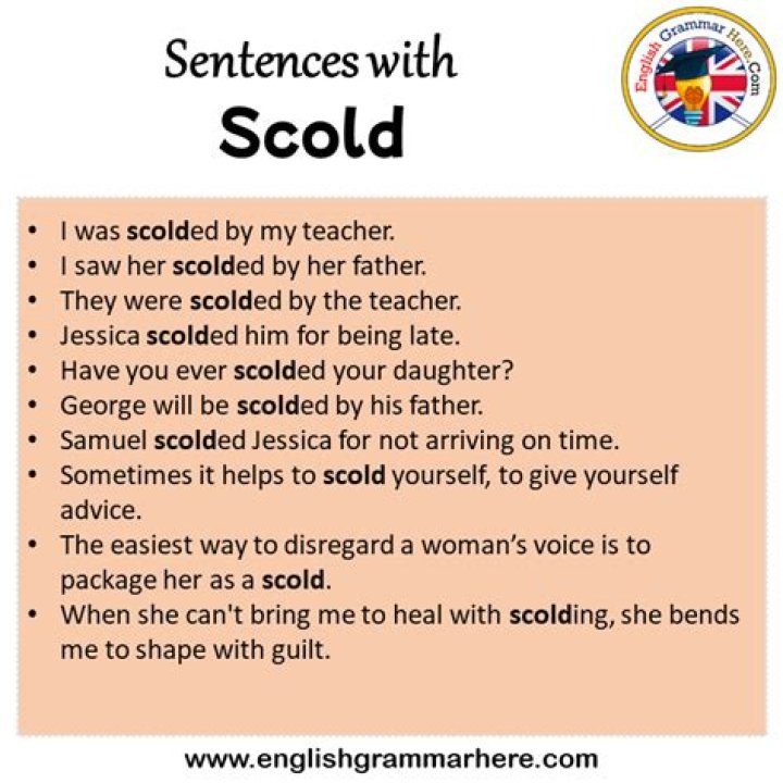 Whats a good sentence for scold?