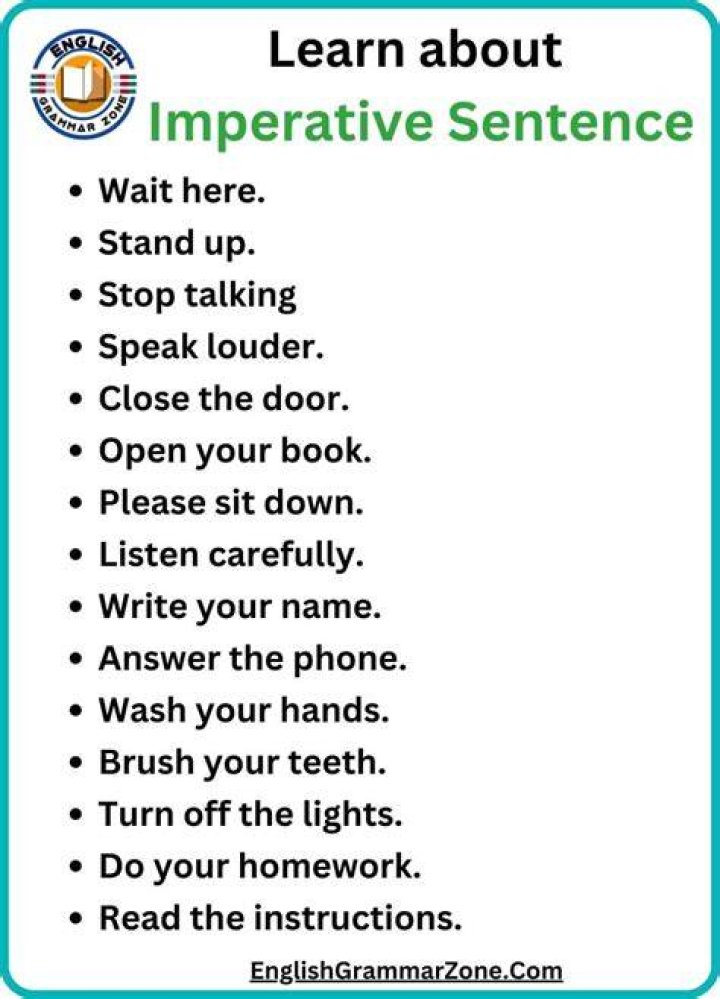 Whats an imperative sentence?