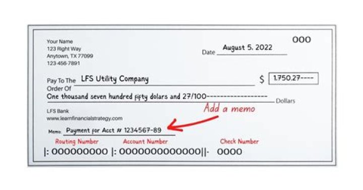 Whats the memo on a check?