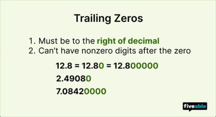 When would trailing zeros be significant?