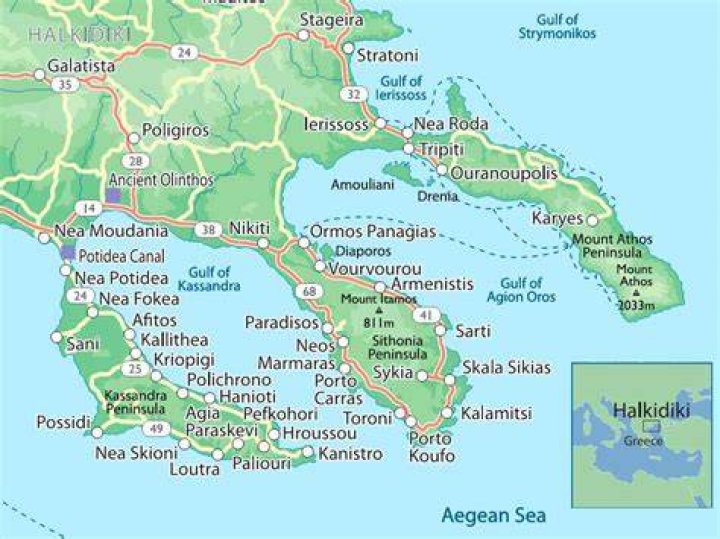 Where is the kassandra peninsula?