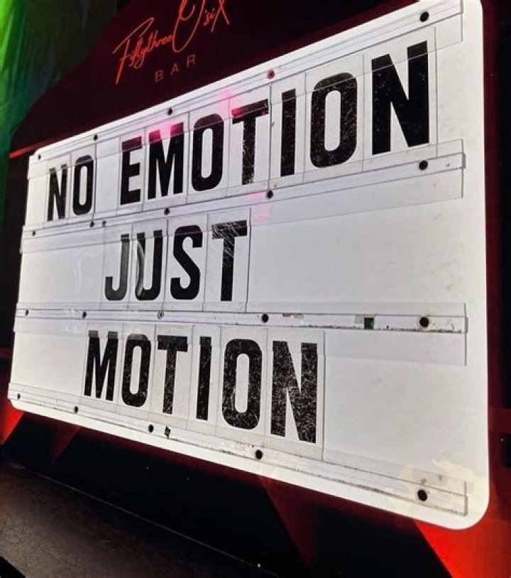 Who displays no emotion?