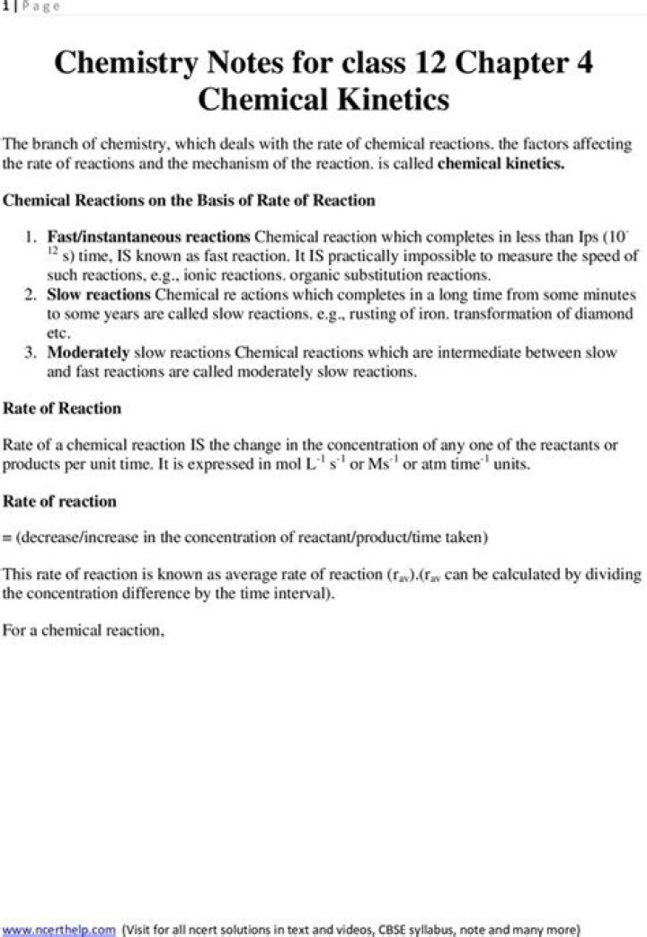 Who introduced chemical kinetics?